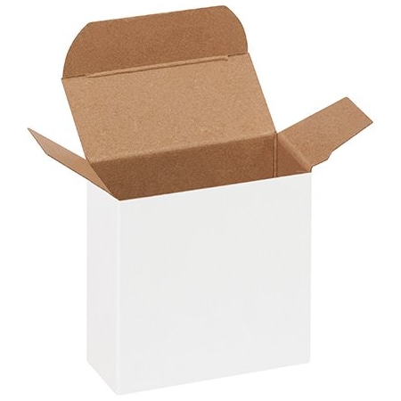 Bsc Preferred 3 x 1 5/16 x 3'' White Reverse Tuck Folding Cartons, 1000PK RTC25W